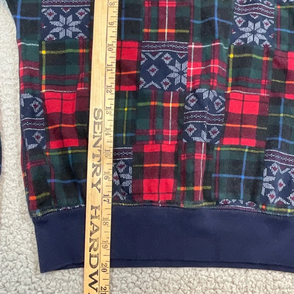 Polo Ralph Lauren Sweatshirt Kids L 12-14 Multi Excellent Patchwork Plaid Nordic